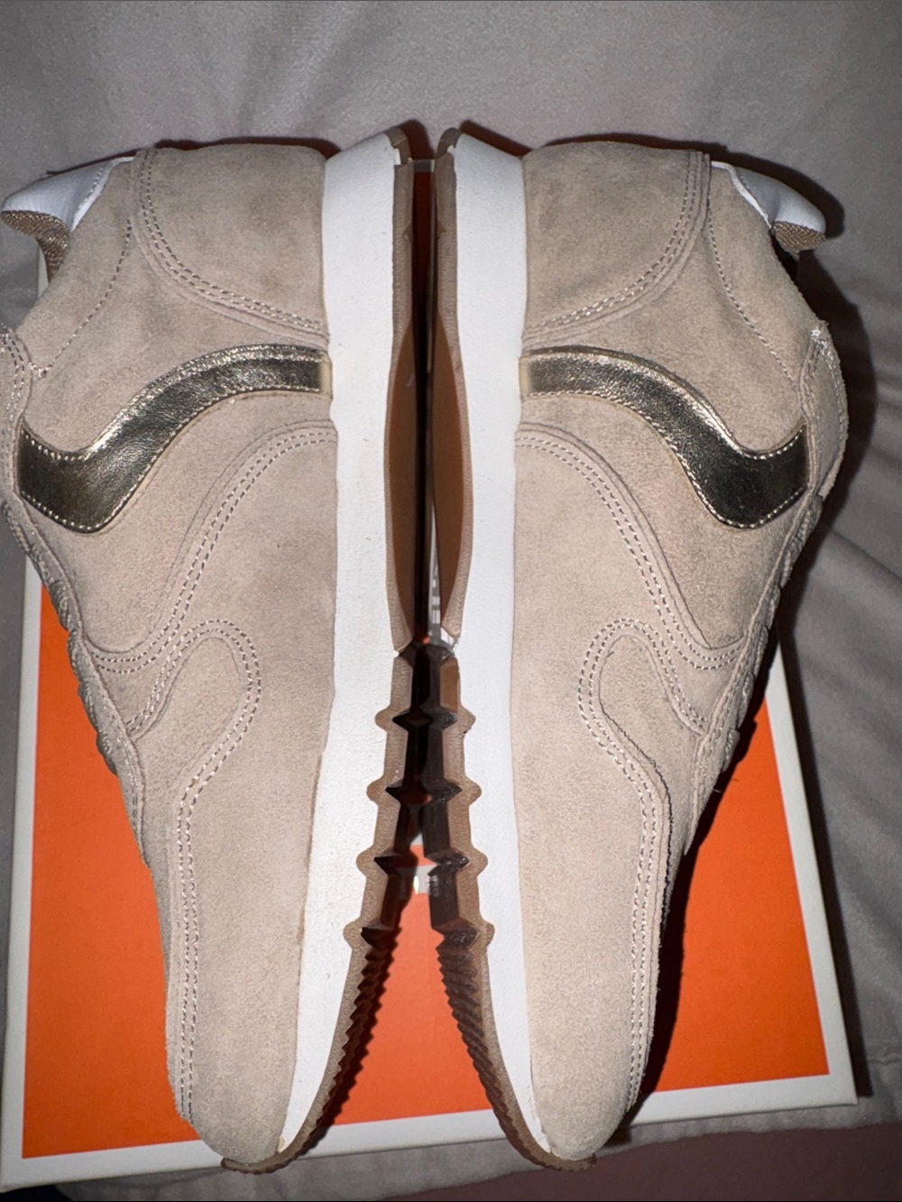 NWT VOILE BLANCHE JULIA Suede Sneaker in Beige - Platino - Picture 15 of 16